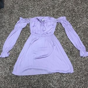 Purple Off-The-Shoulder Dress